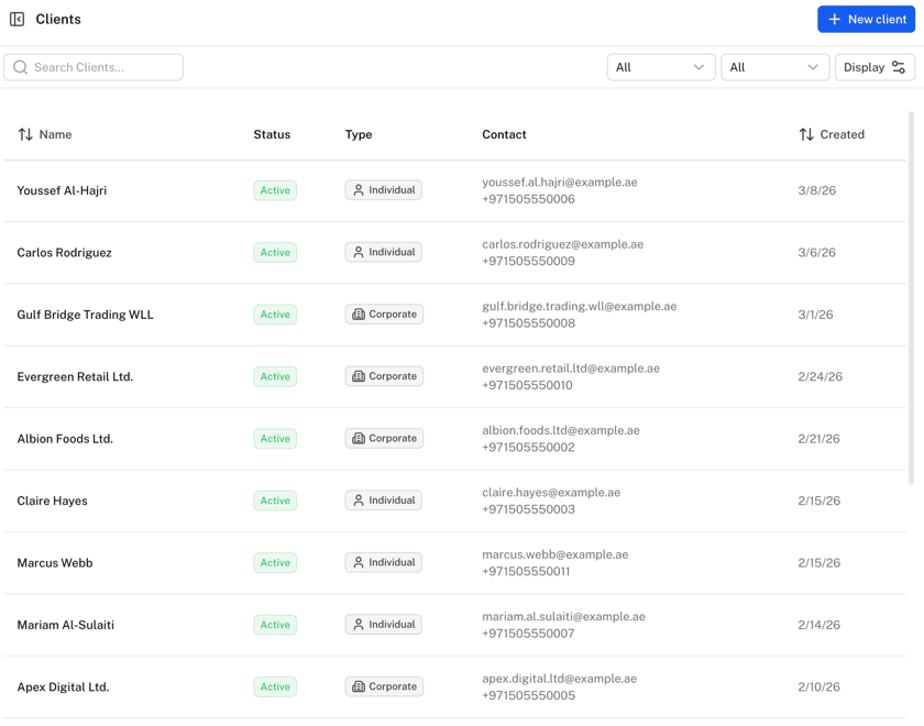 Clients directory